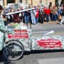 Outhouse racing teams on parade.