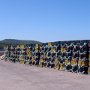 Lobster traps on the wharf